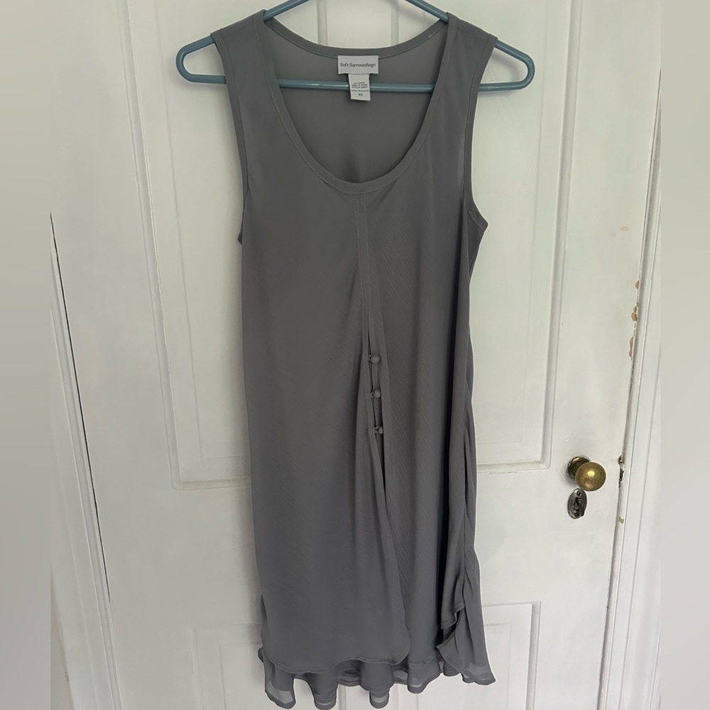 Sleeveless flowing summer mini dress